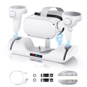 Upgraded Charging Dock with LED Light for Oculus Quest 2,Charging Station with 2 Rechargeable Batteries for Meta Oculus Quest 2 Accessories
