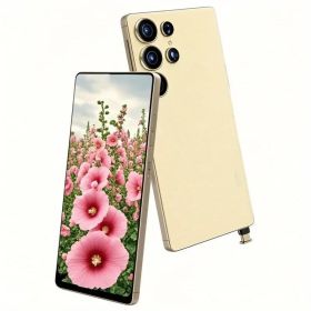 I25 Ultra Android 14 Smartphone - 8GB+256GB Unlocked Cell Phone, 6.8"HD Display, 6000mAh Battery, Built-in Stylus Pen For Global Use(Golden)